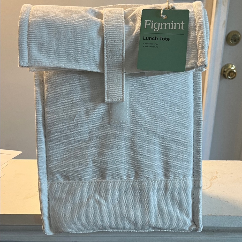 Mint White Insulated Lunch Tote